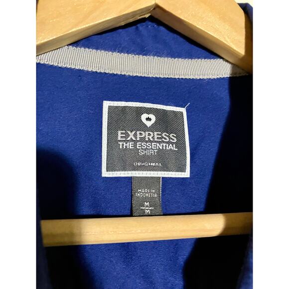 Express The Essentials Shirt Blue Button-up Women’s Size Medium. - Picture 7 of 7